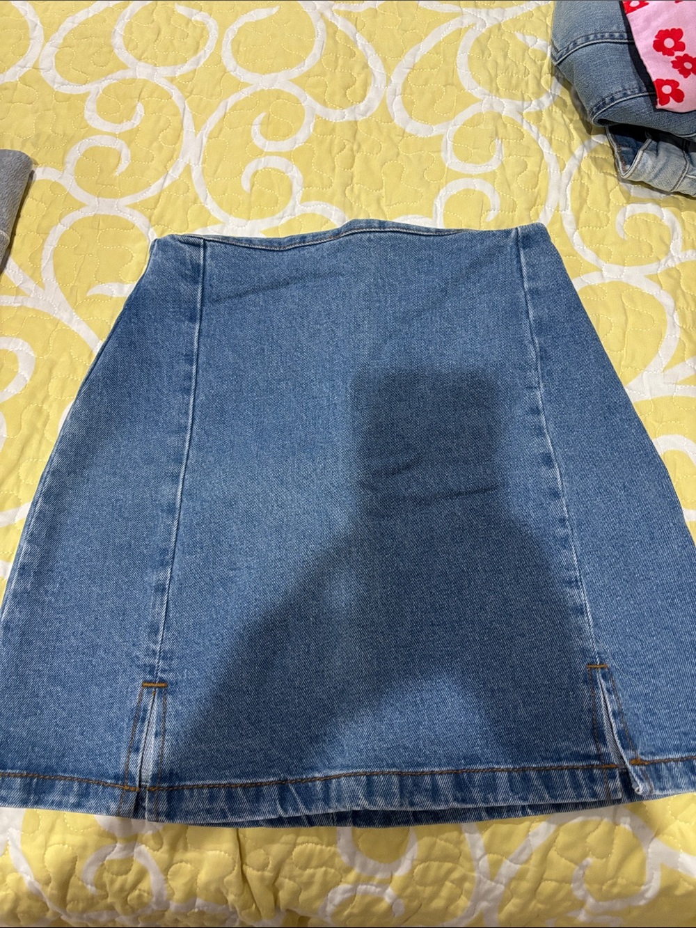 Brandy Melville Light Blue Denim Mini Skirt